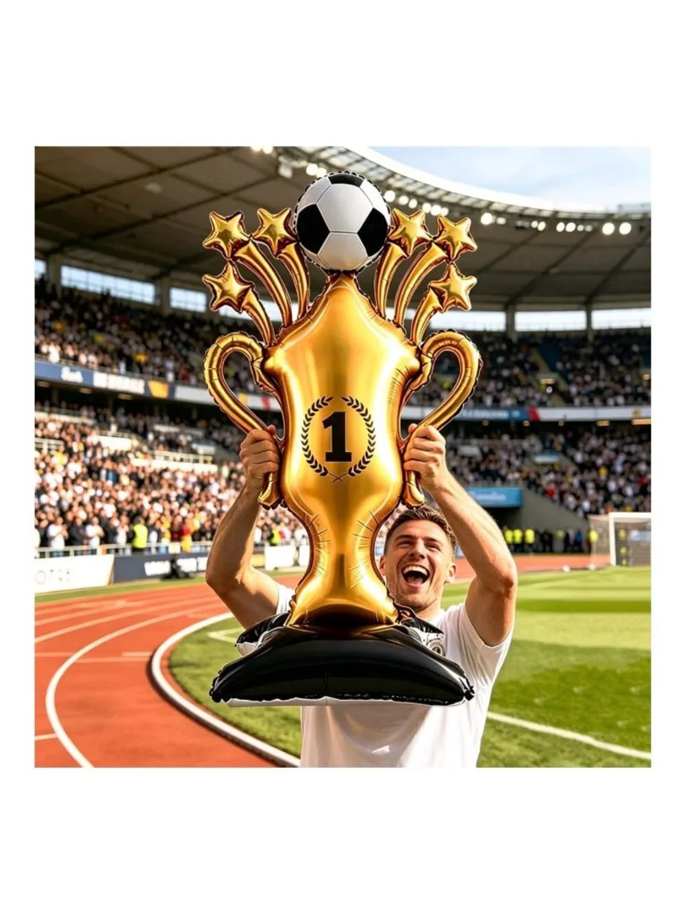 Soccer Balloon Party Decorations Trophy Celebration